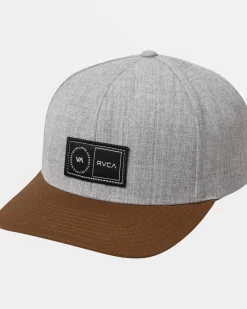 RVCA PLATFORM SNAPBACK HAT Heather Grey Hot