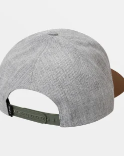 RVCA PLATFORM SNAPBACK HAT Heather Grey Hot