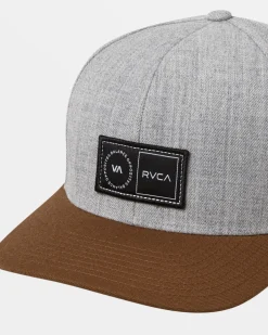 RVCA PLATFORM SNAPBACK HAT Heather Grey Hot