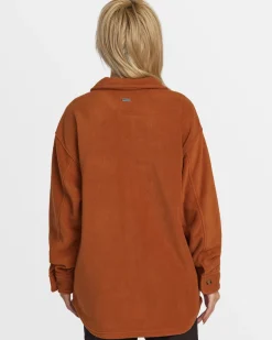 RVCA POLAR BIRDIE SHACKET OVERSHIRT Mocha Bisque Sale