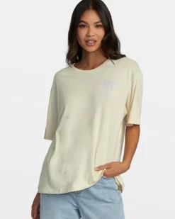 RVCA POMMIER PALMS TEE Latte Hot