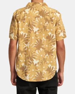 RVCA POP FLORAL SHORT SLEEVE SHIRT Khaki Discount