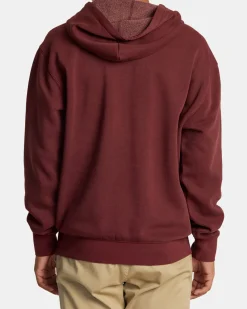 RVCA PTC HOODIE Red Earth Clearance
