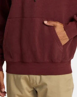 RVCA PTC HOODIE Red Earth Clearance