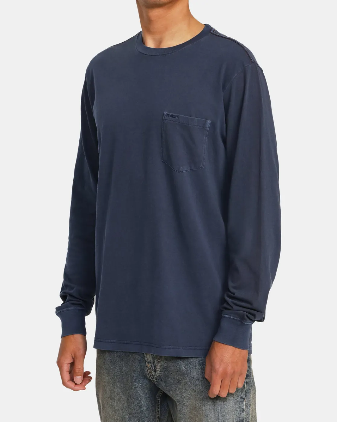 RVCA PTC PIGMENT LONG SLEEVE TEE Moody Blue Online