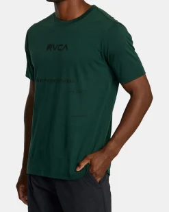 RVCA RADIAL GRAPH SPORT TECH TEE Forest Discount