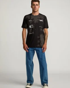 RVCA RADIATE TEE Washed Black Sale