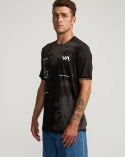 RVCA RADIATE TEE Washed Black Sale