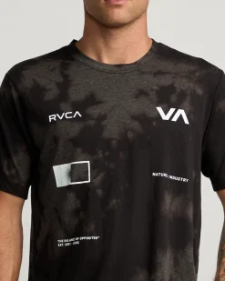 RVCA RADIATE TEE Washed Black Sale