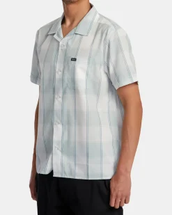 RVCA RAY PLAID SHORT SLEEVE SHIRT Vanilla Hot