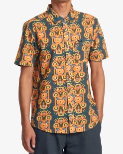 RVCA REDONDO SHORT SLEEVE SHIRT Duck Blue Sale