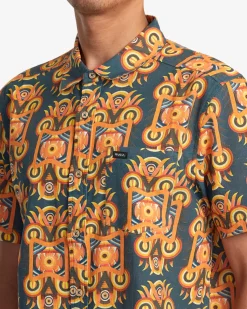 RVCA REDONDO SHORT SLEEVE SHIRT Duck Blue Sale