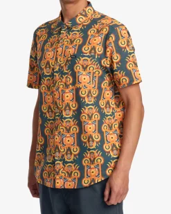 RVCA REDONDO SHORT SLEEVE SHIRT Duck Blue Sale