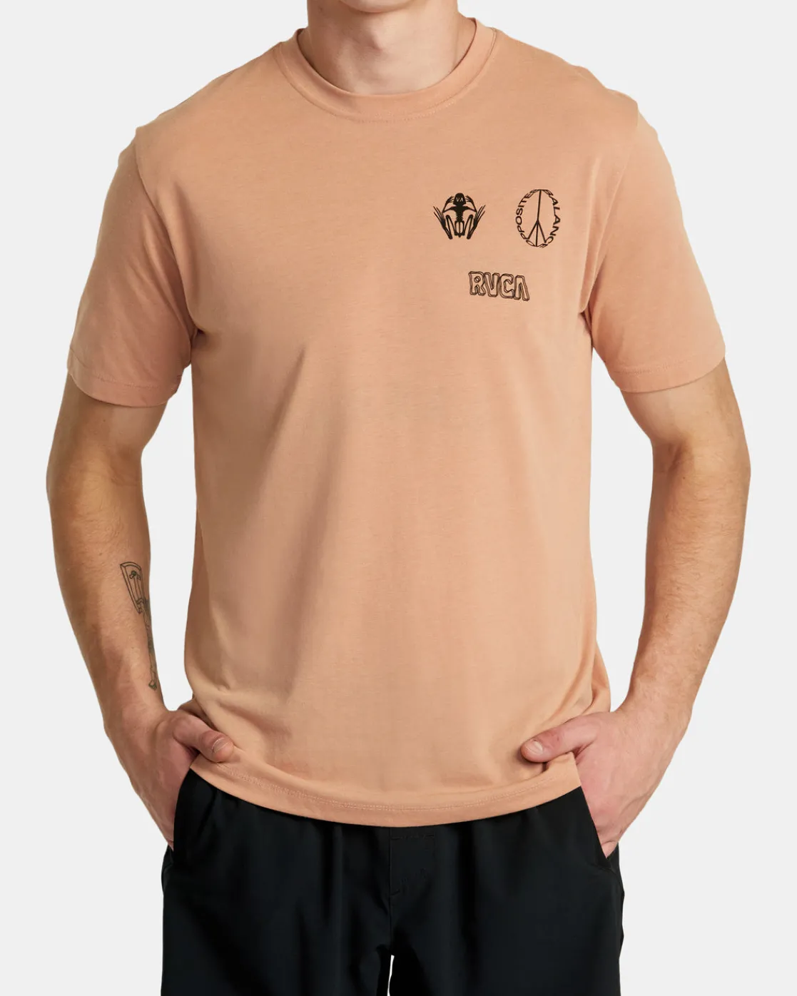 RVCA RELIC STACK TEE Earth Clay Sale