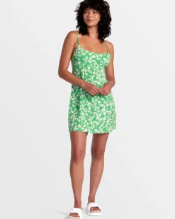 RVCA REMI MINI DRESS Classic Green Clearance