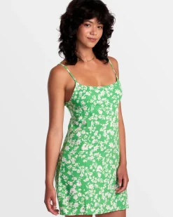 RVCA REMI MINI DRESS Classic Green Clearance