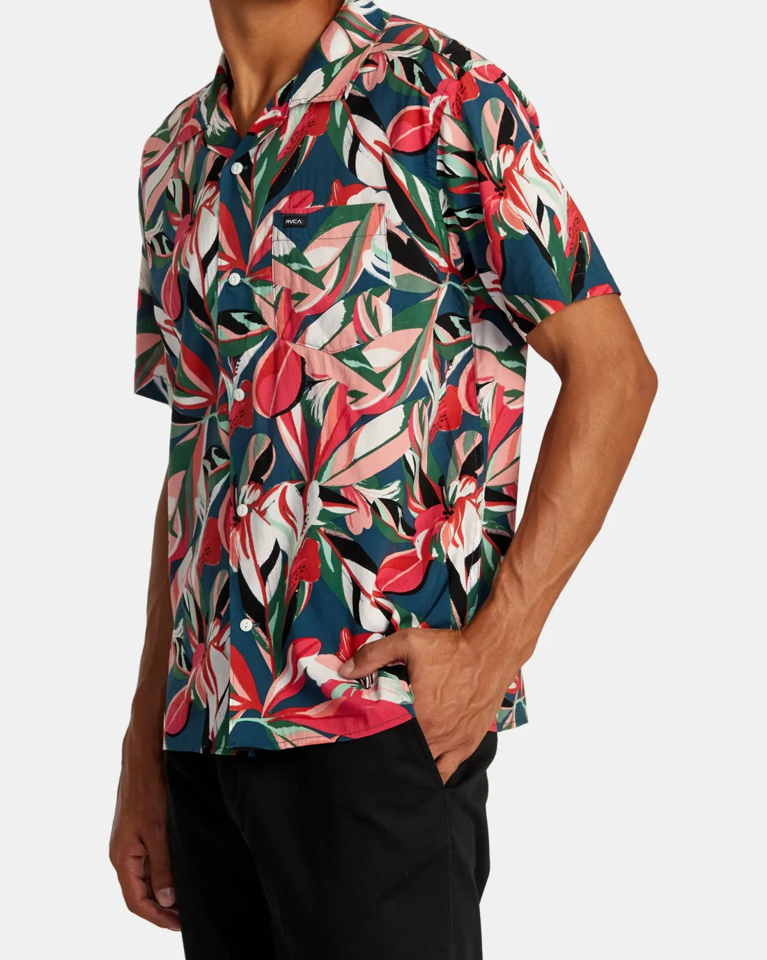 RVCA RESORT SHORT SLEEVE SHIRT Floral Multi Hot