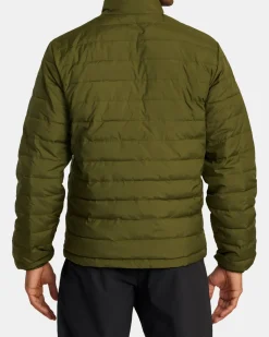 RVCA REVERSIBLE PUFFER JACKET Olive Online