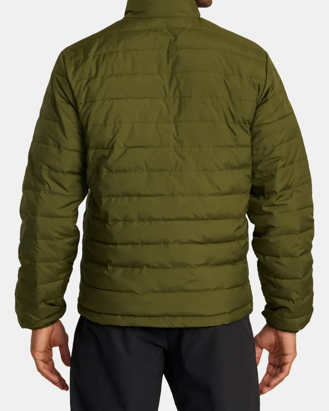 RVCA REVERSIBLE PUFFER JACKET Olive Online