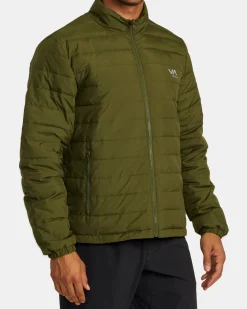 RVCA REVERSIBLE PUFFER JACKET Olive Online