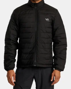RVCA REVERSIBLE PUFFER JACKET Black 2 Clearance