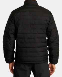 RVCA REVERSIBLE PUFFER JACKET Black 2 Clearance