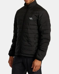 RVCA REVERSIBLE PUFFER JACKET Black 2 Clearance