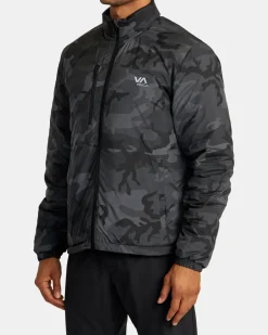 RVCA REVERSIBLE PUFFER JACKET Black 2 Clearance