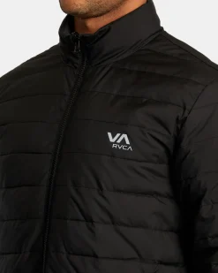 RVCA REVERSIBLE PUFFER JACKET Black 2 Clearance