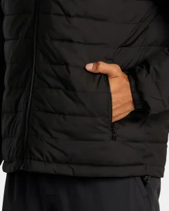 RVCA REVERSIBLE PUFFER JACKET Black 2 Clearance