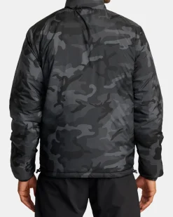 RVCA REVERSIBLE PUFFER JACKET Black 2 Clearance