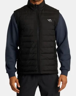 RVCA REVERSIBLE PUFFER VEST Black Best