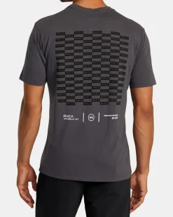 RVCA CHECK BOX SHORT SLEEVE TEE Slate Sale