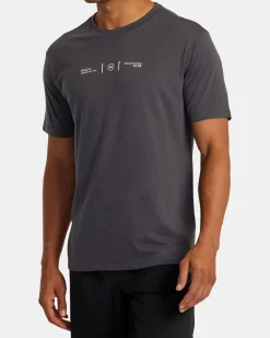 RVCA CHECK BOX SHORT SLEEVE TEE Slate Sale