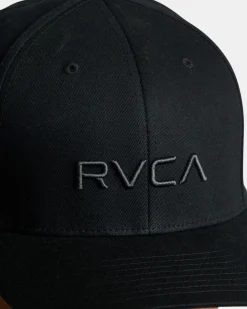 RVCA FLEX FIT HAT Black