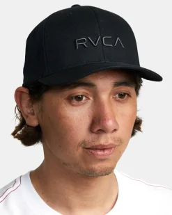 RVCA FLEX FIT HAT Black