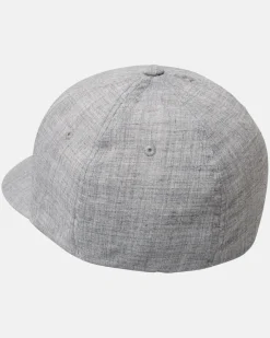 RVCA FLEXFIT HAT Heather Grey Hot