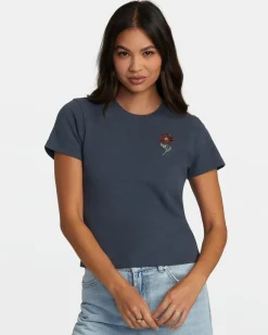 RVCA FLOWER TEE Outer Space Sale