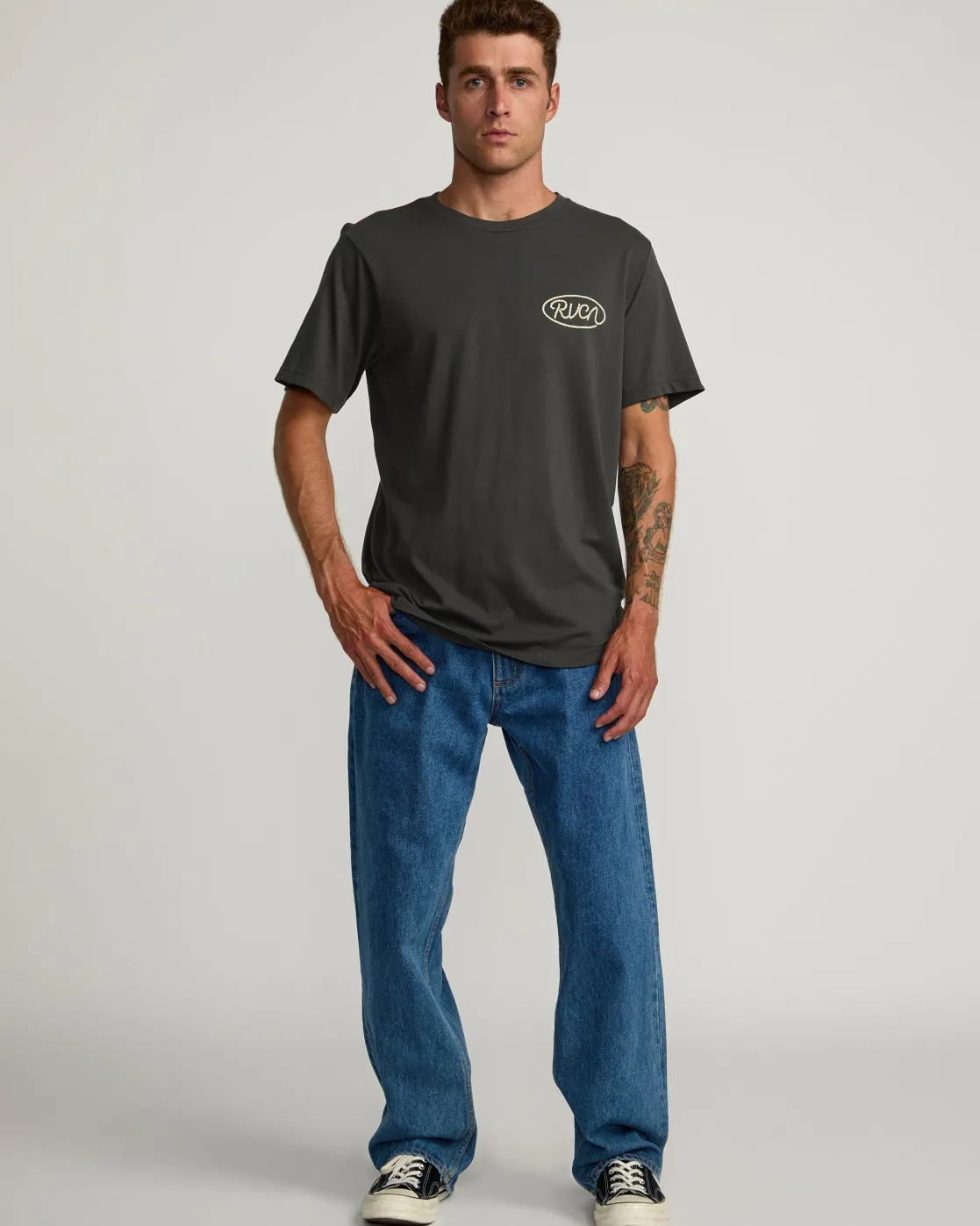 RVCA LASSO TEE Pirate Black Sale