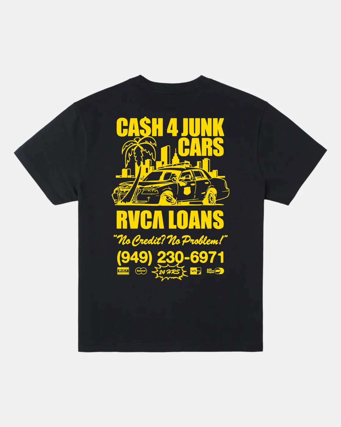 RVCA LOANS TEE Black Hot