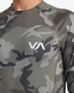 RVCA LONG SLEEVE RASHGUARD Camo Sale