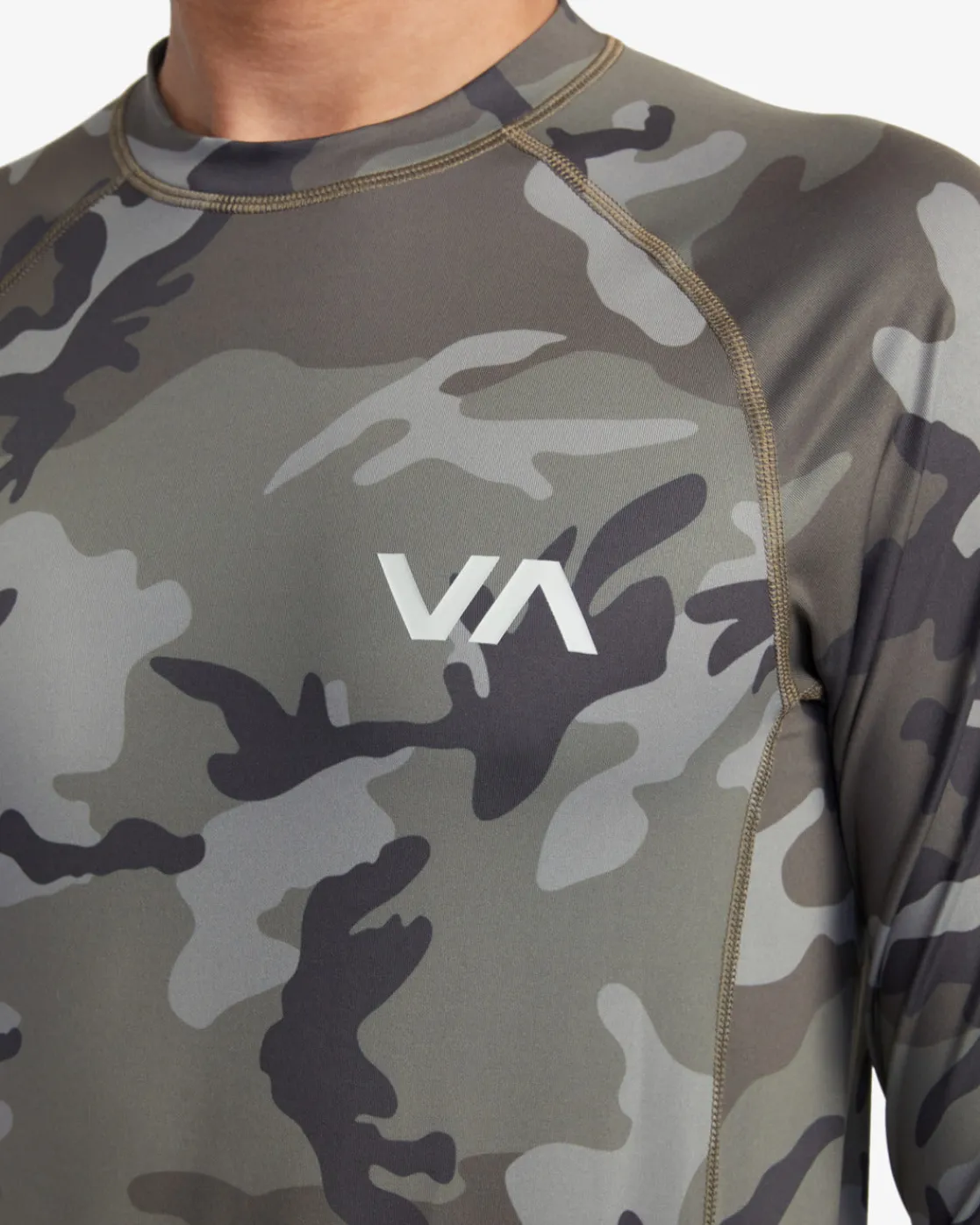 RVCA LONG SLEEVE RASHGUARD Camo Sale