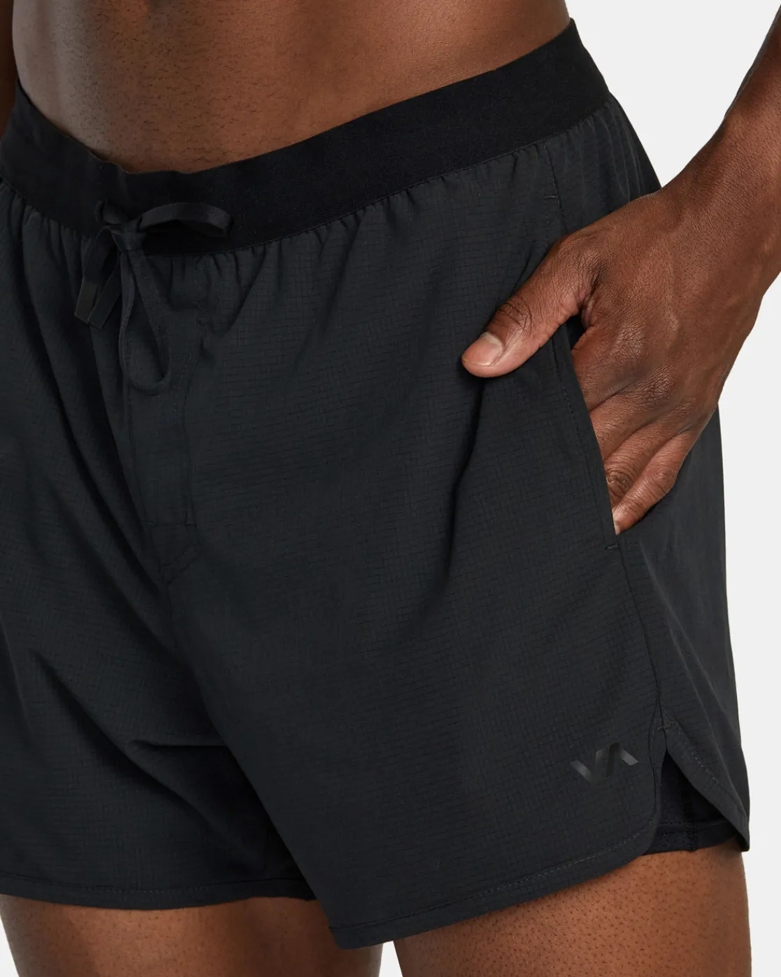 RVCA RUNNER 14" ELASTIC WAIST SHORTS Black Clearance