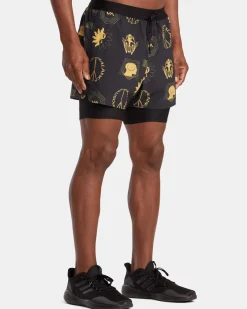 RVCA RUNNER 2-IN-1 SHORTS Wanderers Charcoal