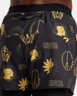 RVCA RUNNER 2-IN-1 SHORTS Wanderers Charcoal