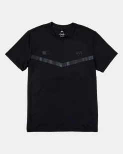 RVCA RUNNER TECHNICAL SHORT SLEEVE TOP Black Outlet