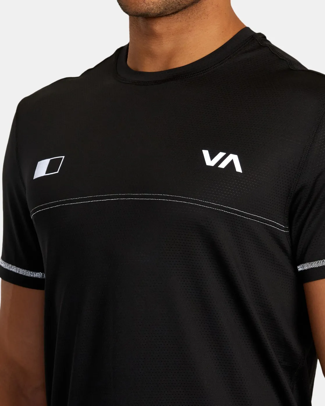 RVCA RUNNER TECHNICAL SHORT SLEEVE TOP Black 2