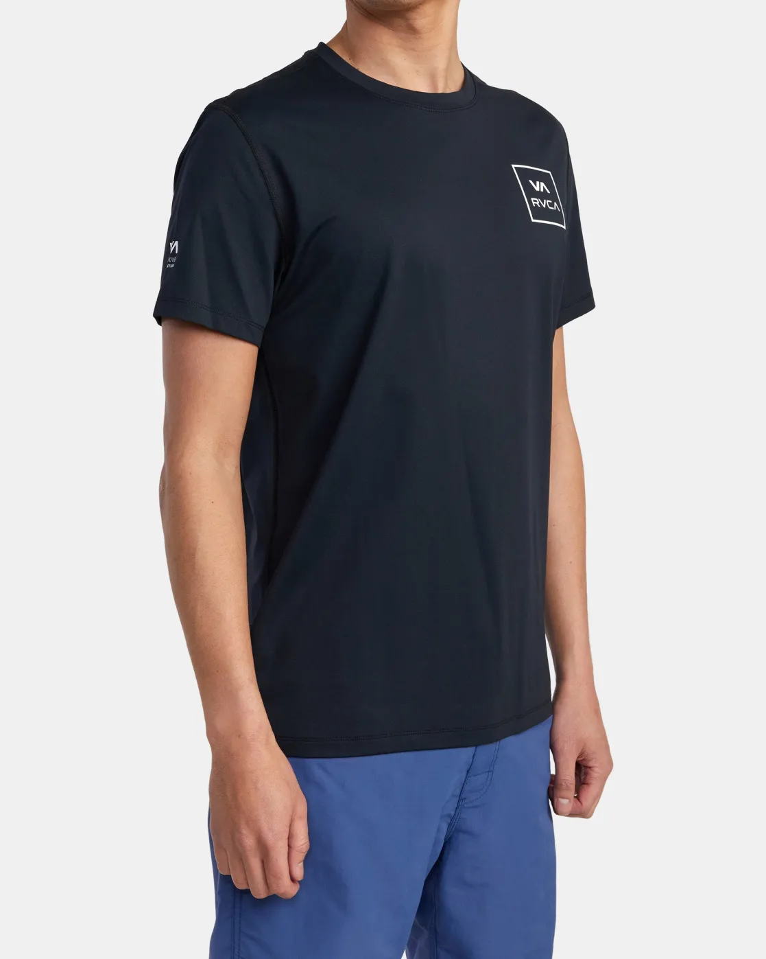 RVCA SHORT SLEEVE RASHGUARD Black 2 Sale