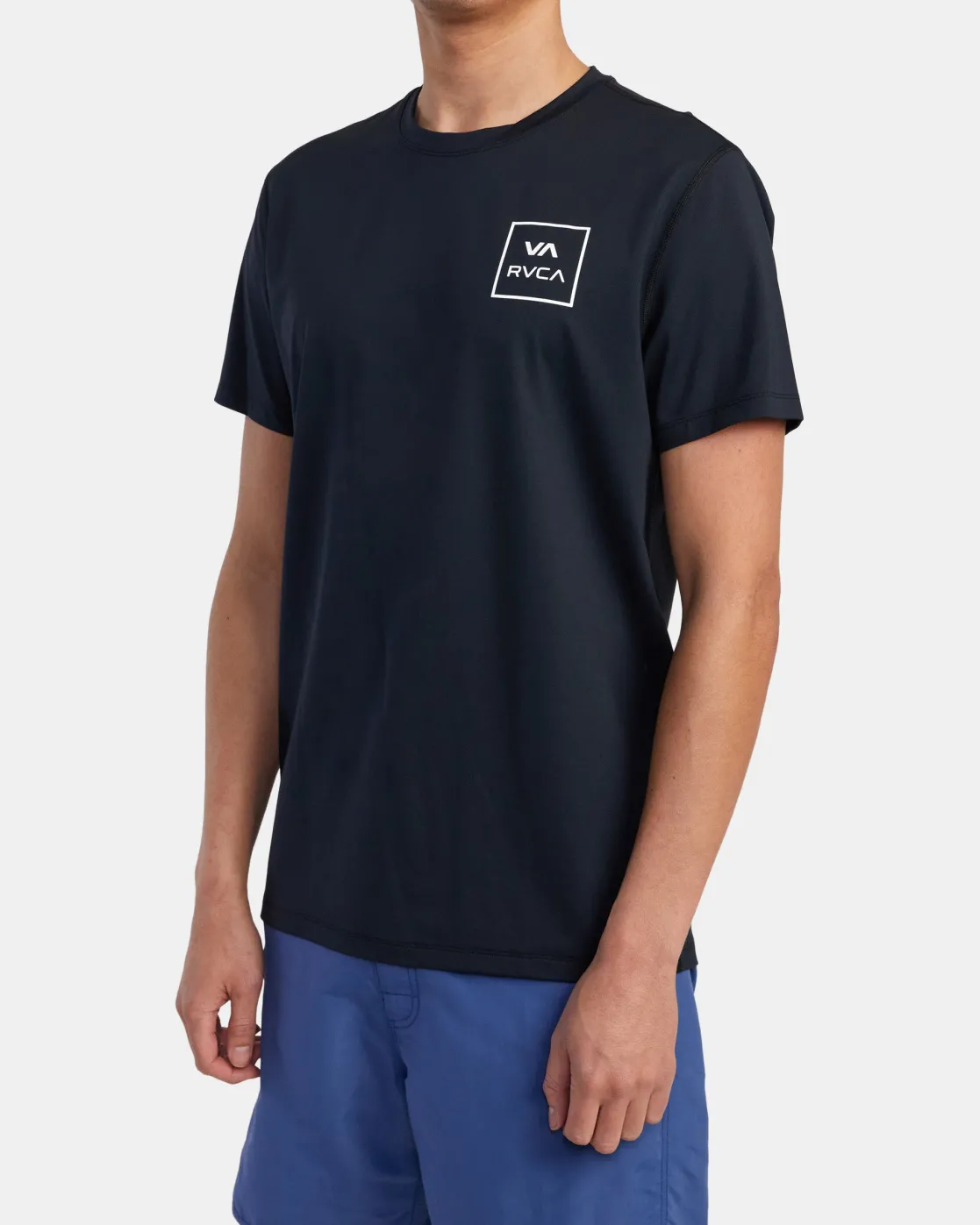 RVCA SHORT SLEEVE RASHGUARD Black 2 Sale