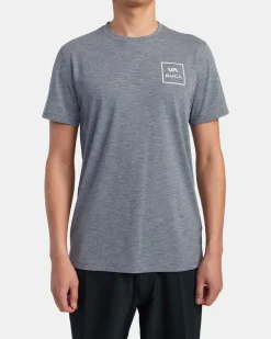 RVCA SHORT SLEEVE RASHGUARD Athletic Heather Outlet